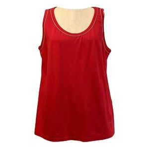 Elena Miro Red Scoop Neck Sleeveless Tank